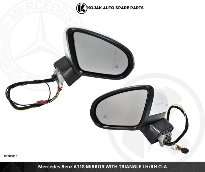 Mercedes Benz A118 CLA Side Mirror Pair with Blind Spot Monitor