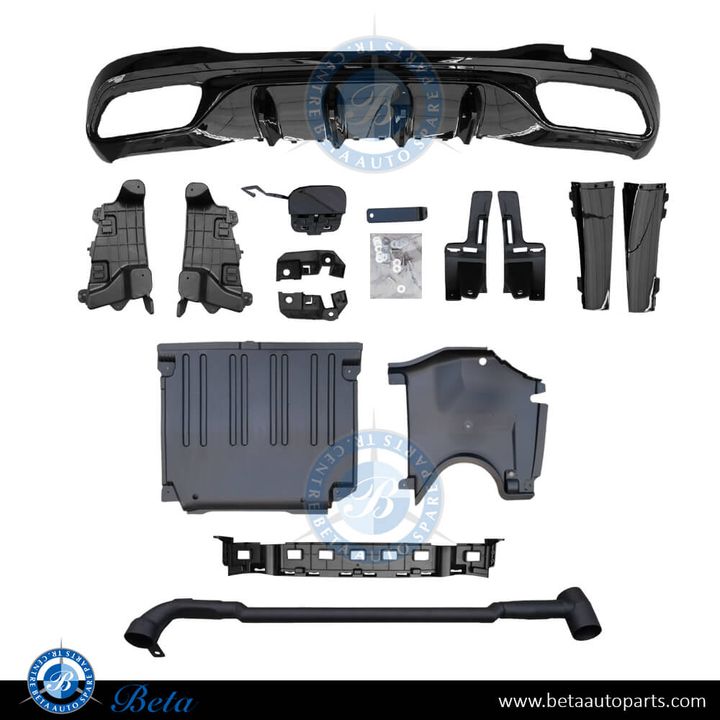 Mercedes C-Class W206 (2022-Up), Rear Diffuser AMG C63 Look for Normal AMG, China
