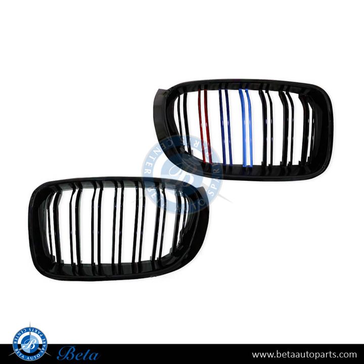 BMW X3 / X4 F25 LCI / F26  (2014-2018), Radiator Grille 3 Color Look (Gloss Black), China, 51117419887 / 51117419888