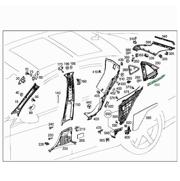 Mercedes Benz Genuine TRIM STRIP 2227307203