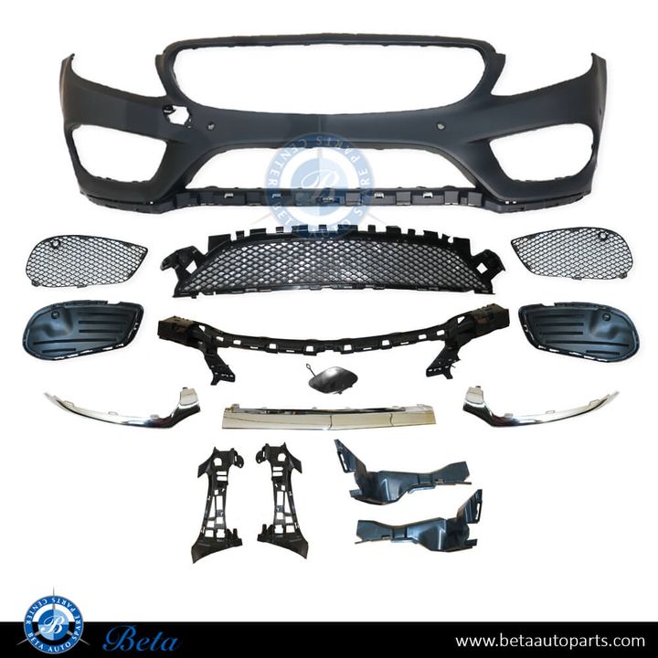 Mercedes C-Class W205 (2015-2018), Front Bumper Normal AMG with PDC / Park Assist without Camera Hole, China, 2058801840