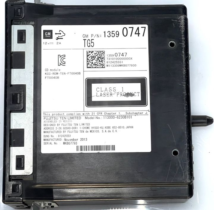 Audio CD Disc player - 2014 Chevrolet SILVERADO