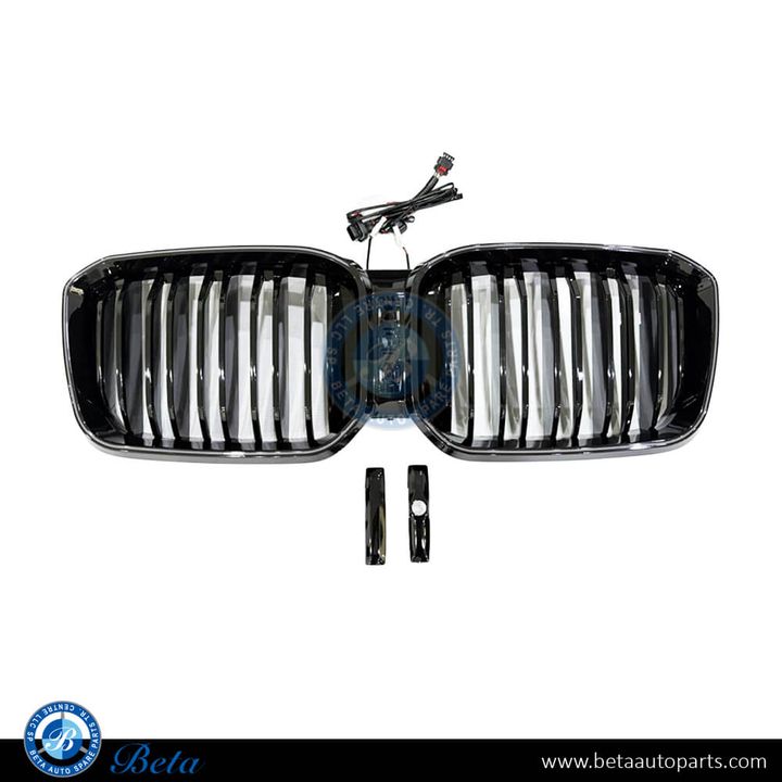 BMW X3 / X4 G01 LCI / G02 LCI (2022-2023), Radiator Grille M Look with Camera Hole and LED, China, 51135A1AC56
