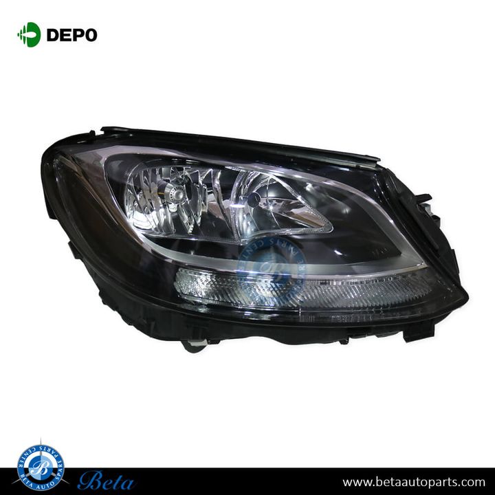Mercedes C-Class W205 (2015-2018), Headlamp Normal (Right), Depo, 2058200261 / 2059066802