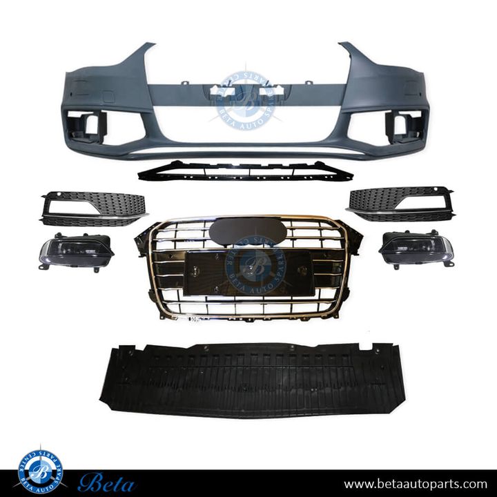 Audi A4 S-Line (2012-2015), Front Bumper with PDC with Washer, China, 8K0807065F