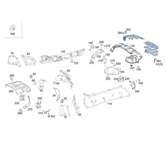 Mercedes Benz Genuine SHIELDING 1906164400