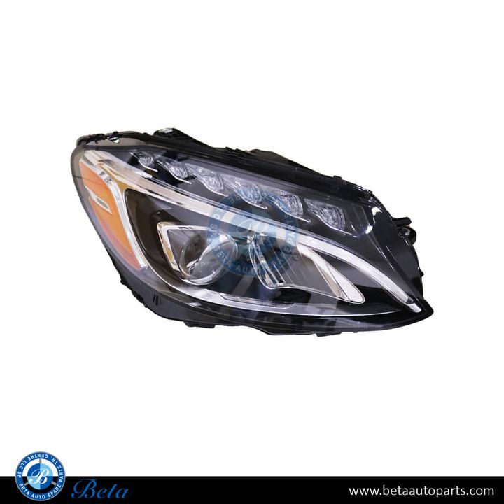 Mercedes C-Class W205 (2015-2018), Headlamp Static LED USA Type (Right), China, 2059067803 / 2059067802