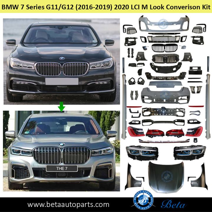 BMW 7 Series G12 (2016-2019), Body Kit Conversion Upgrade to 2020 LCI M Look, China