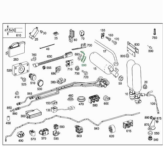Mercedes Benz Genuine BRACKET 2216101836