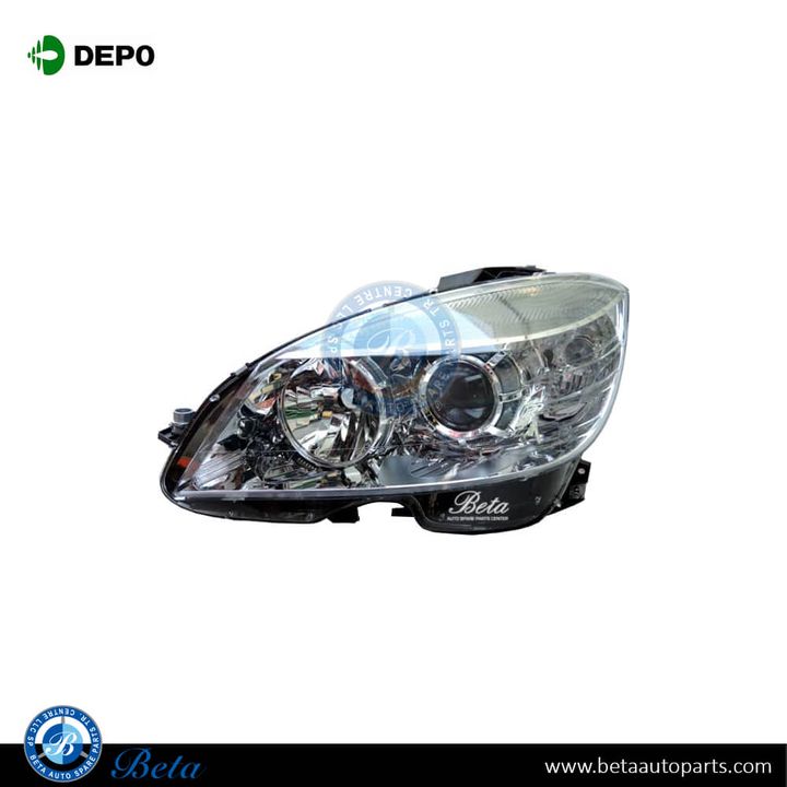 Mercedes C-Class W204 (2008-2010), Headlamp Normal (Left), Depo, 2048200561