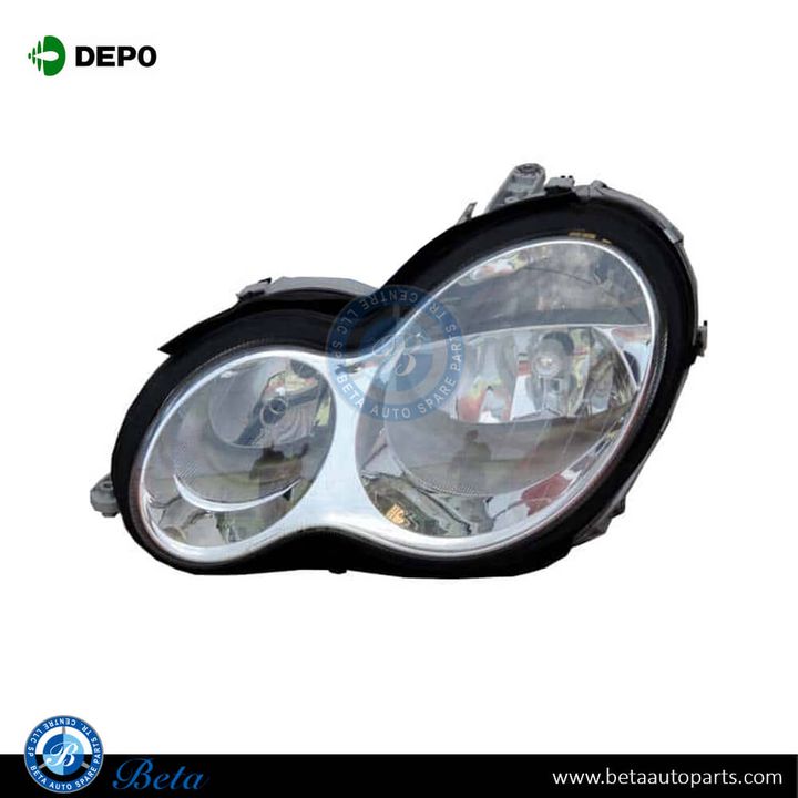 Mercedes C-Class W203 (2005-2007), Headlamp (Left), Depo, 2038203361