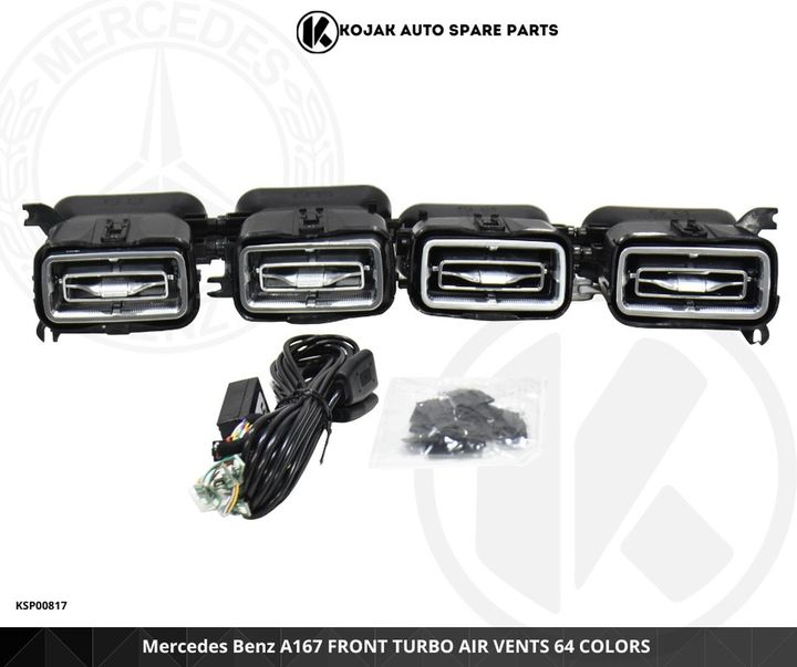 Mercedes-Benz A167 Front Turbo Air Vents with 64 Colors