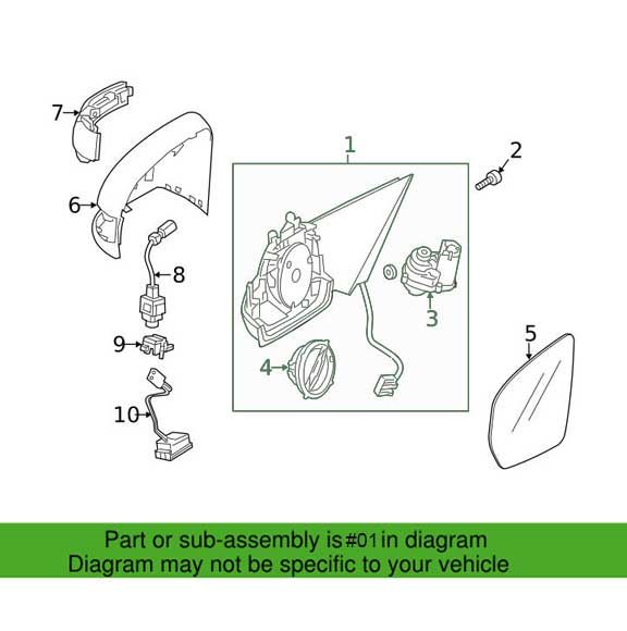 Mercedes Benz Genuine MIRROR FRAME 2228101276