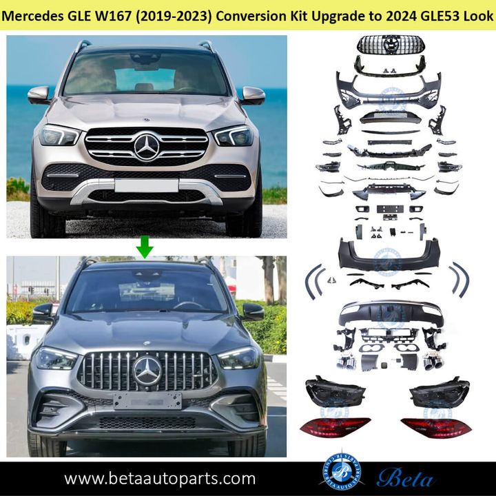 Mercedes GLE-Class W167 (2019-2023), Body Kit Conversion Upgrade to 2024 AMG GLE53 Look, China