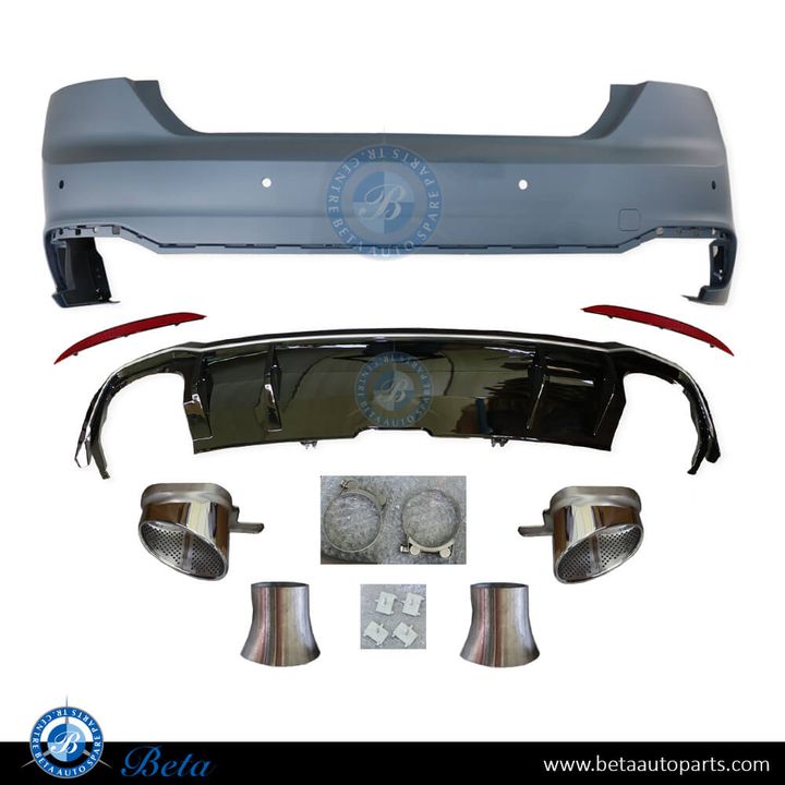 Audi A5 (2017-2019), Rear Bumper RS5 Look with Exhaust Tips, China, 8W6807067AD