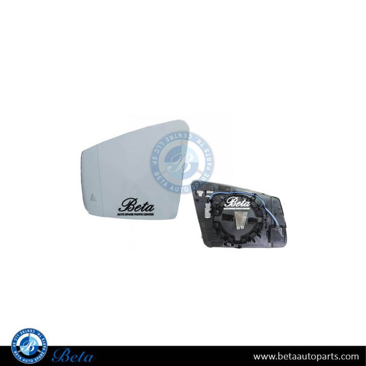 Mercedes W221 / W204 / W212 / C207 / C216 / W218 (2010-2016), Mirror Glass with Blind Spot (Left), China, 2128102221