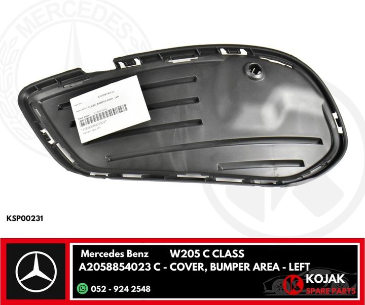 Mercedes Benz W205 C Class Bumper Area Cover Left