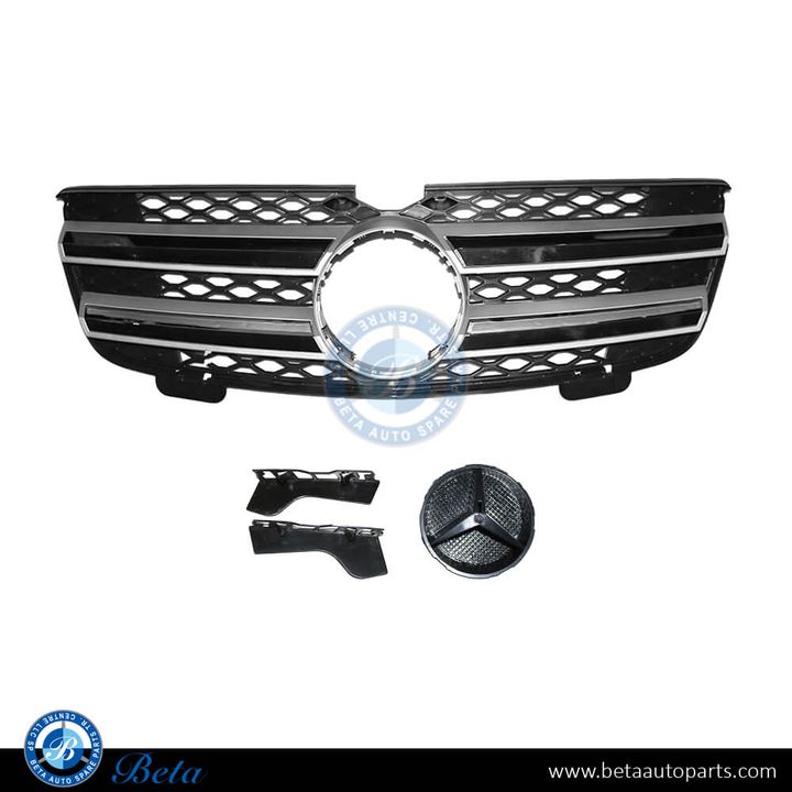 Mercedes GL-Class X164 (2009-2012), Radiator Grille with Logo (Silver), China, 1648800185