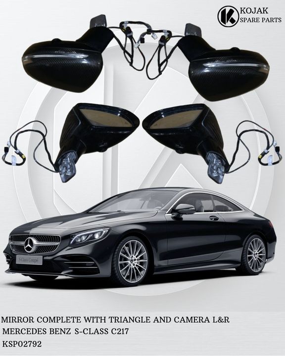 Mercedes-Benz S-Class C217 Side Mirrors Complete with Camera and Triangle L&R