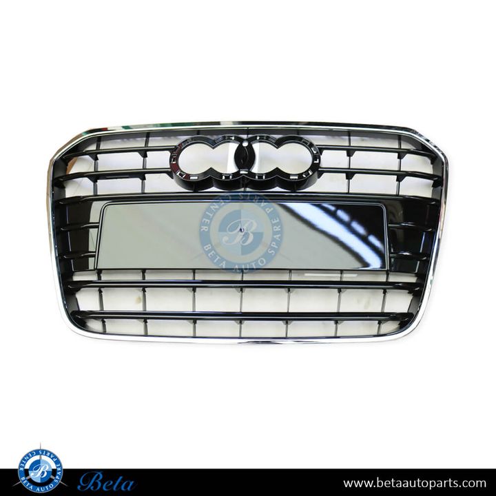 Audi A6 (2011-2014), Radiator Grille with Moulding (Black), Taiwan, 4G0853651T94