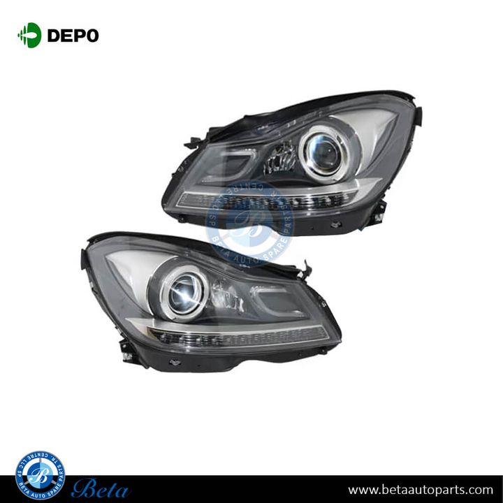 Mercedes C-Class W204 (2011-2014), Headlamp Upgrade to LED Look, Depo