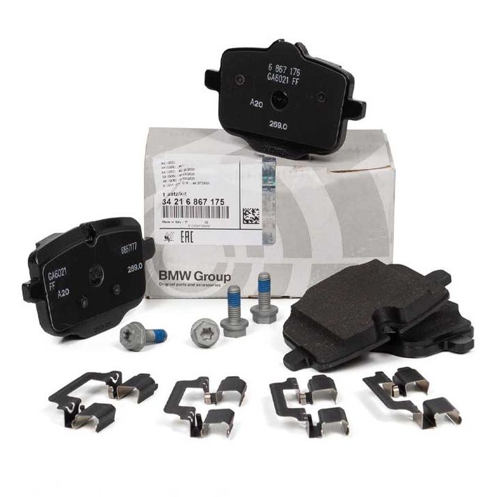 BMW Genuine BRAKE PAD REAR AXEL 5 (F10, F11) 6 (F12, F13, F06) X3 (G01, F97) X4 (G02, F98) 34216867175