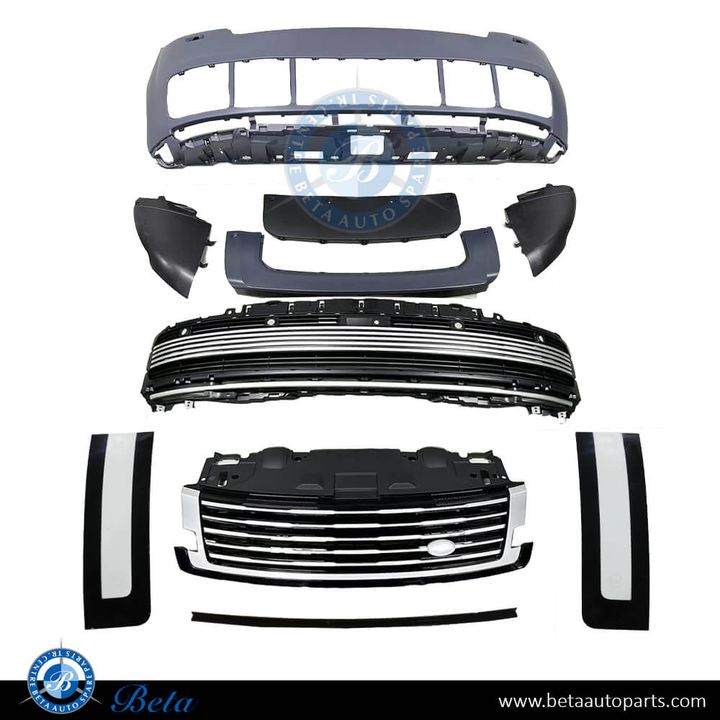 Range Rover Vogue (2023-Up), Front Bumper SV Look (Black and Silver), China, LR165109