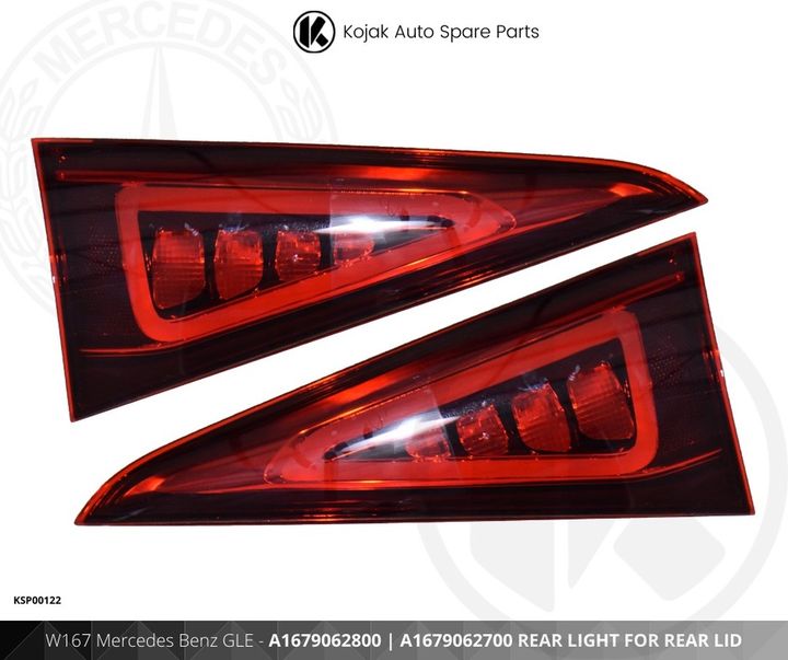 Rear Lid Tail Lights Pair Mercedes-Benz GLE W167