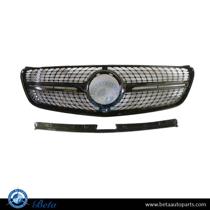 Mercedes Viano W447 (2015-2023), Radiator Grille Diamond Look (Black), China