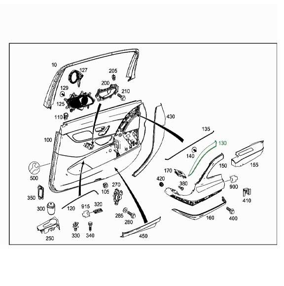 Mercedes Benz Genuine TRIM STRIP 2227309303