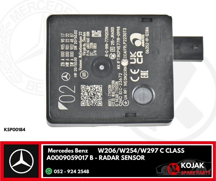 Mercedes-Benz Radar Sensor W206 W254 W297 C-Class