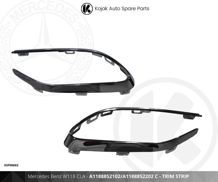Mercedes Benz W118 CLA Front Bumper Trim Strips (Left & Right)