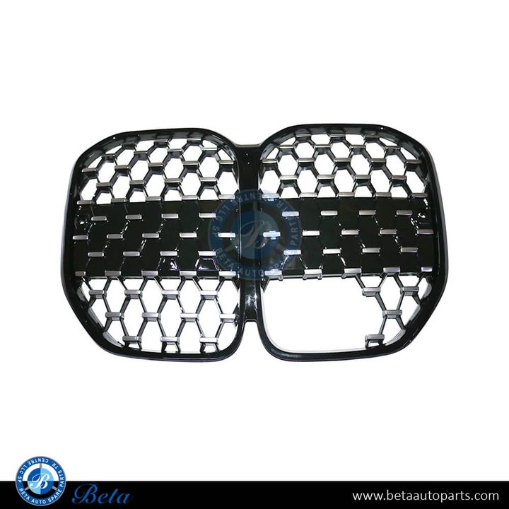 BMW 4 Series G22 (2021-Up), Radiator Grille M-Tek with Big ACC and Camera Hole (Black and Chrome), China, 51135A55DA7