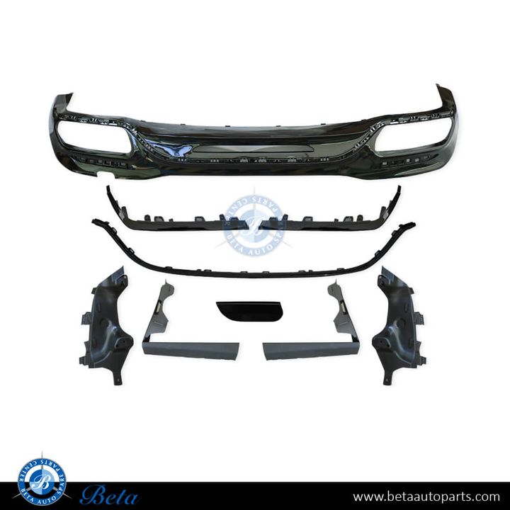 Mercedes S-Class W222 (2018-2020), Rear Diffuser AMG S63/S65 for Normal AMG (Black), China, 2228855801