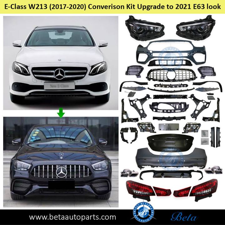 Mercedes E-Class W213 (2017-2020), Body Kit Conversion Upgrade to 2021 AMG E63 Look, China