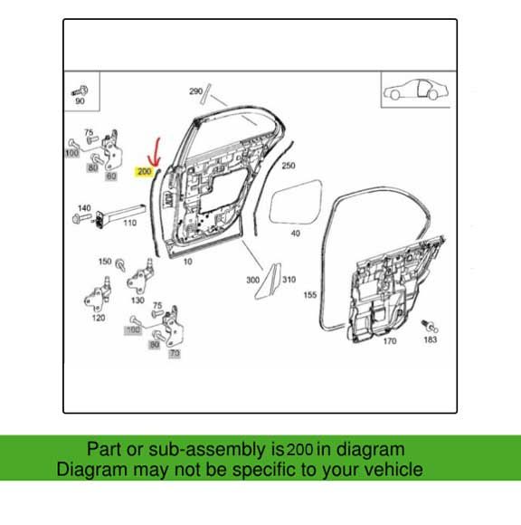 Mercedes Benz Genuine SEALING FRAME 2407301878