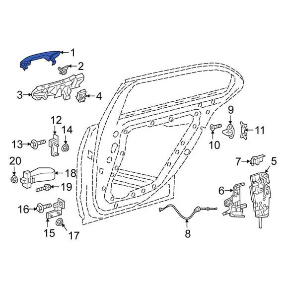 Mercedes Benz Genuine DOOR HANDLE 09976020019999