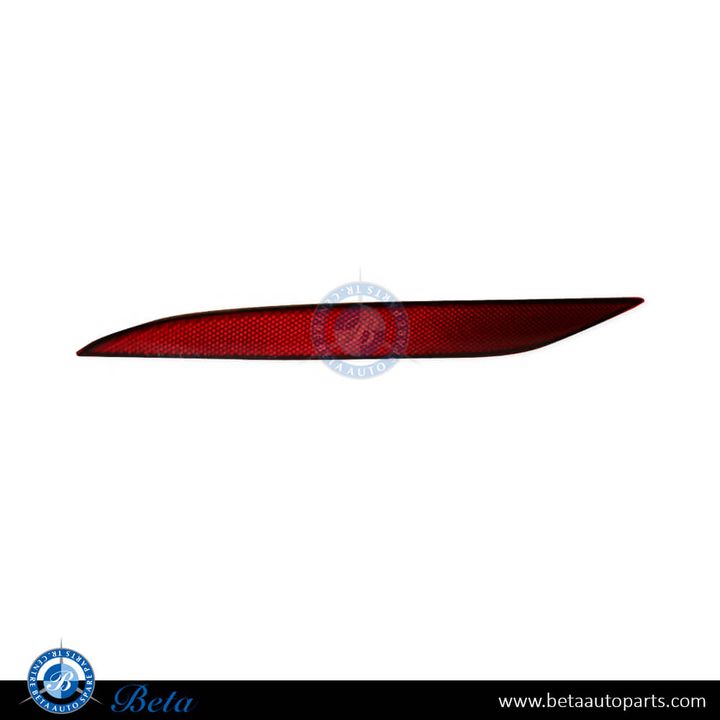 Tesla Model X (2015-2021), Rear Bumper Reflector (Left), China, 1034342-00-C / 1034342-00-B