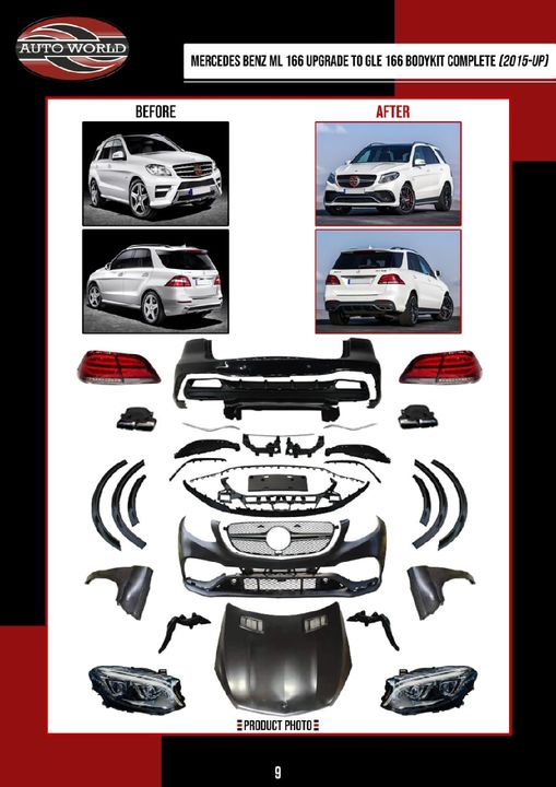 Mercedes Benz-Upgrade ML w166 to GLE w167 Body kit