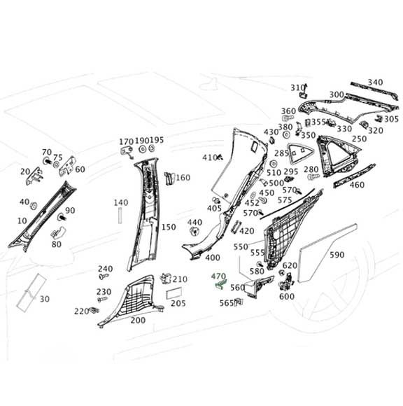 Mercedes Benz Genuine TRIM STRIP 2227307303