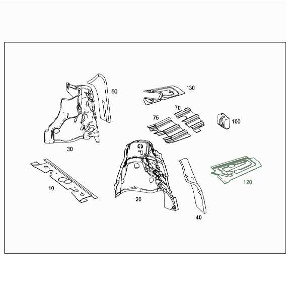 Mercedes Benz Genuine DAMPING, LOAD COMP FLOOR 2226825902