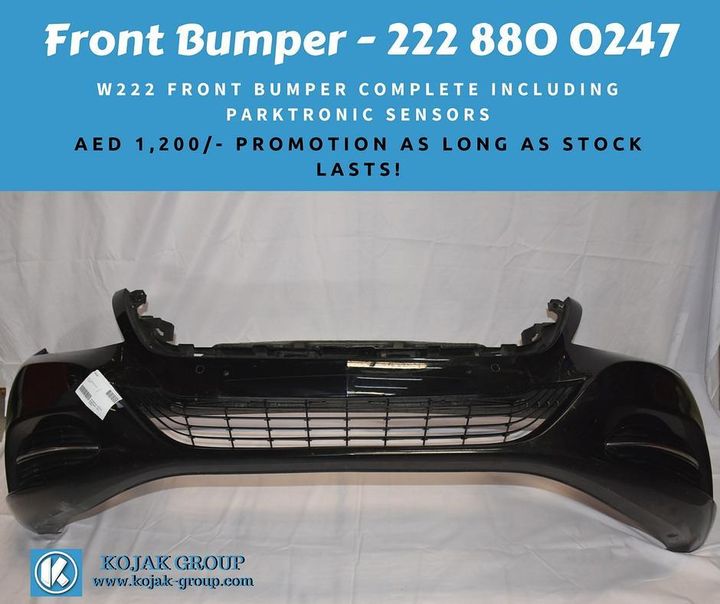Front Bumper Mercedes-Benz S-Class W222 with Parktronic Sensors