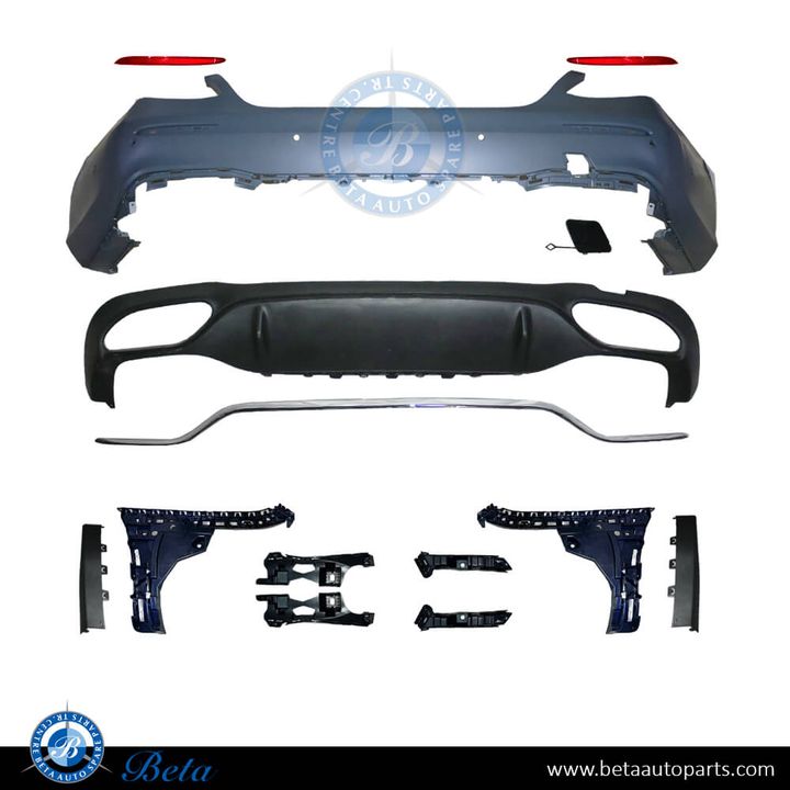 Mercedes E-Class W213 (2017-2020), Rear Bumper Normal AMG with PDC (Chrome), China