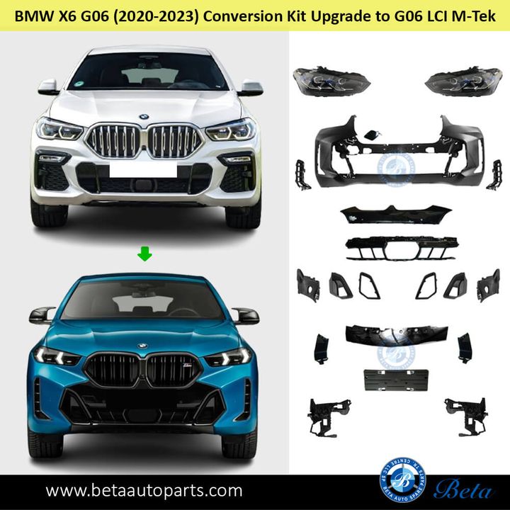 BMW X6 G06 (2020-2023), Body Kit Conversion Upgrade to G06 LCI M-Tek, China