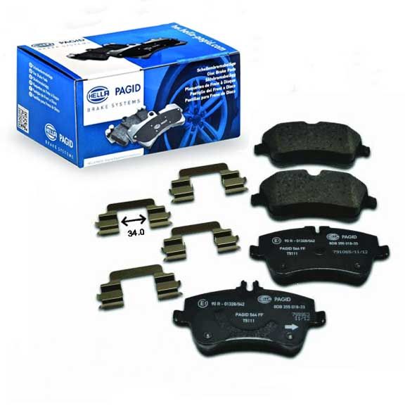 Hella Pagid (HELLA # 8DB355018331) FRONT DISC BRAKE PAD SET For Mercedes Benz 0034206020