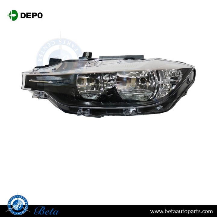 BMW 3 Series F30 LCI (2016-2018), Headlamp Normal (Left), Depo, 63117365595