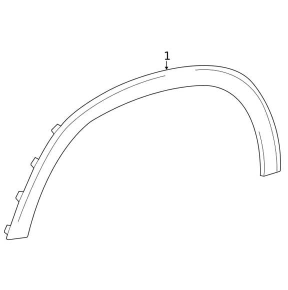 Mercedes Benz Genuine WHEEL ARCH COVER 16788044059197