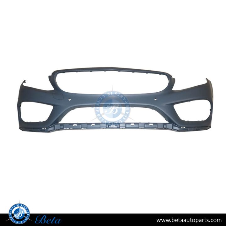 Mercedes C-Class W205 (2015-2018), Front Bumper Normal AMG with PDC / Park Assist without Camera Hole, China, 2058801840