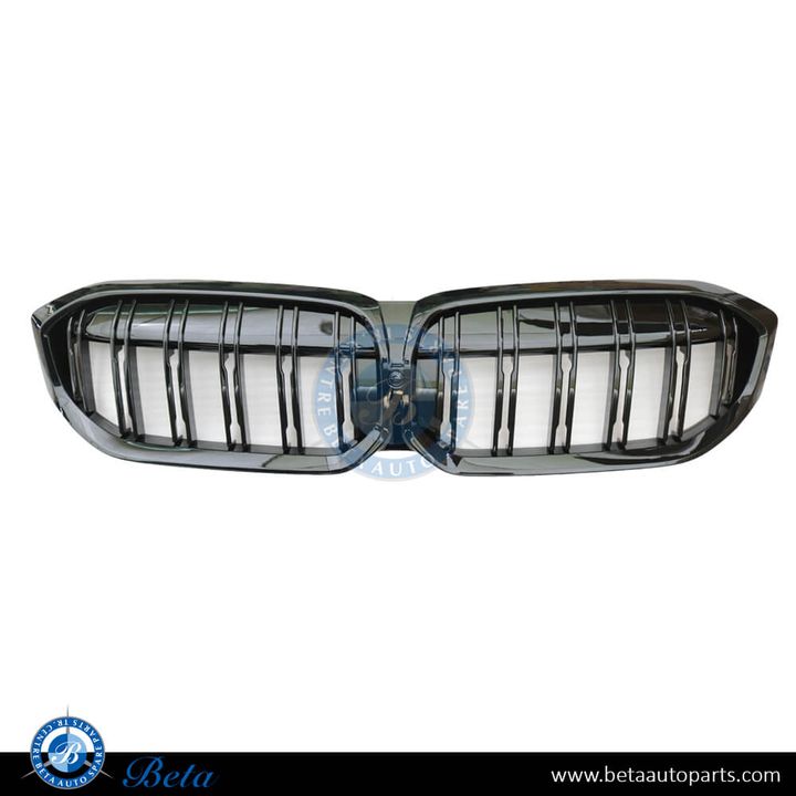 BMW 3 Series G20 LCI (2023-Up), Radiator Grille M Look - 2 Lines (Gloss Black), China, 51115A1BFB0