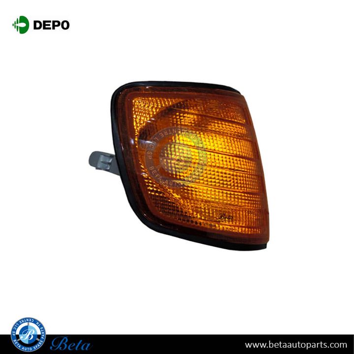 Mercedes E-Class W124 (1986-1995), Corner Lamp without Socket - Yellow (Right), Depo, 1248260143